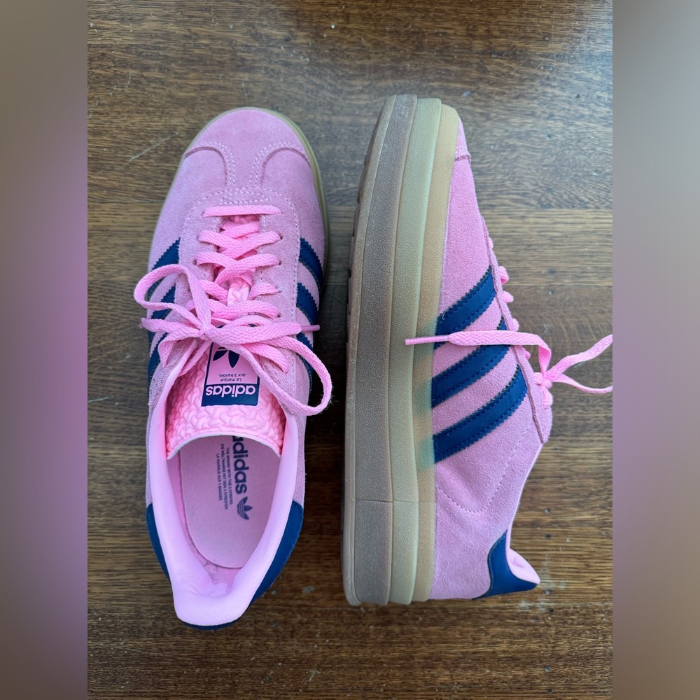 Pink Adidas Gazelle Bold Platform Sneaker. Fits US 8.5 or EU 39